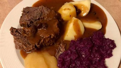 savanyú marhasült (sauerbraten) recept