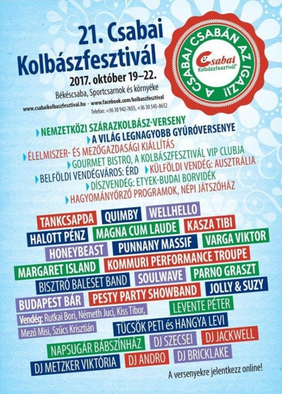 Csabai Kolbászfesztivál, Békéscsaba  2017